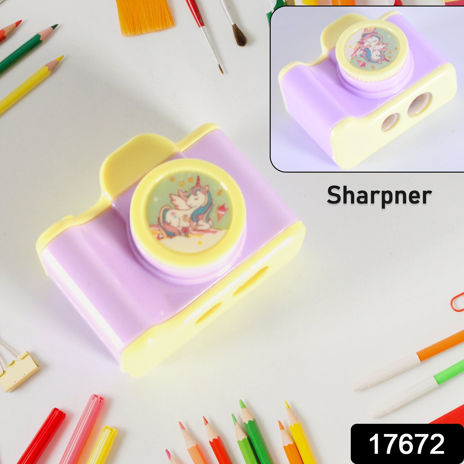 17672 Camera Shape Pencil Sharpener | Simple Student Office Sharpener | Fashionable and Convenient, Lightweight Manual Sharpener for Kids Boys Girls Birthday Return Gifts (1 Pc) 17672 Camera Shape Pencil Sharpener | Simple Student Office Sharpener | Fashionable and Convenient, Lightweight Manual Sharpener for Kids Boys Girls Birthday Return Gifts (1 Pc)